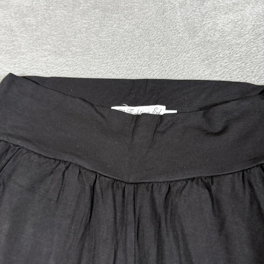 Fighting Eel Jogger Pants Women XS Black Rayon Spandex Stretch Tapered Leg